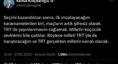 Kemal Kılıçdaroğlu: Şifreli Maçlara Son!