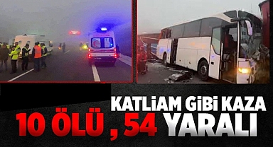 Sakarya'da feci kaza: 10 ölü 54 yaralı